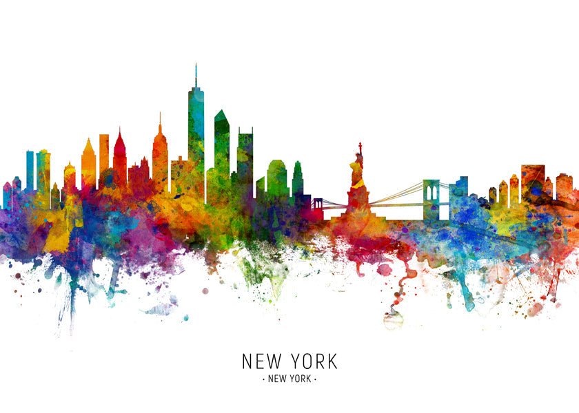 New York skyline multicolour