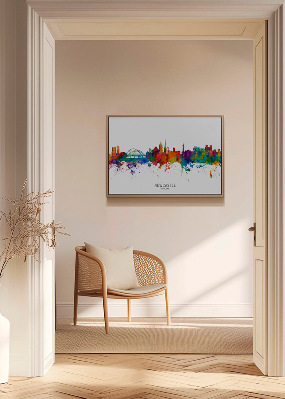 Newcastle skyline multicolour