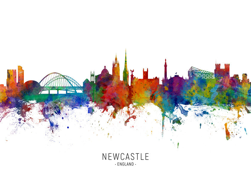 Newcastle skyline multicolour