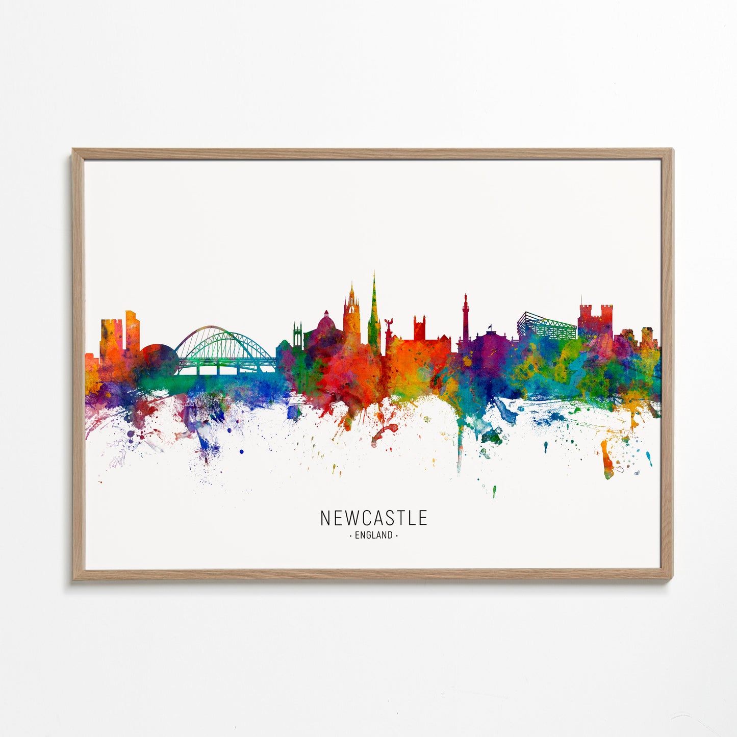 Newcastle skyline multicolour