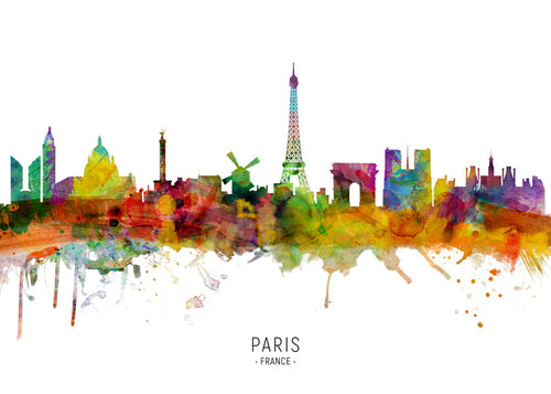 Paris skyline multicolour