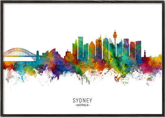 Sydney skyline multicolour