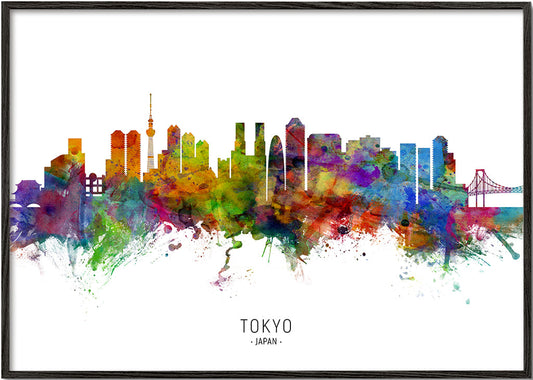 Tokyo skyline multicolour
