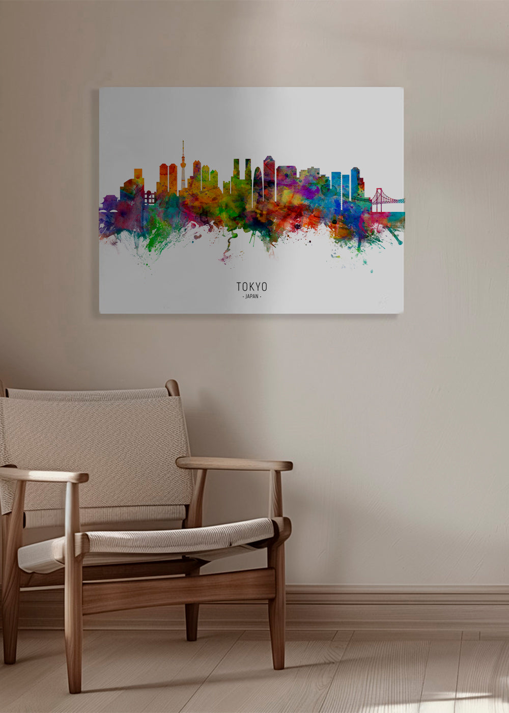 Tokyo skyline multicolour