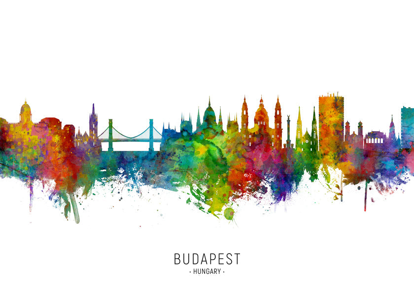 Budapest skyline multicolour