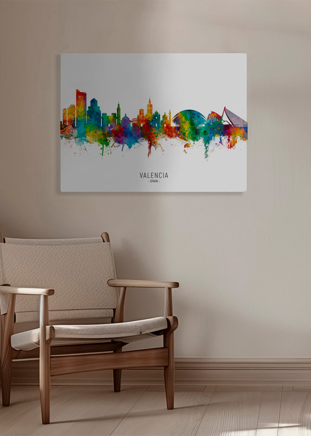 Valencia skyline multicolour