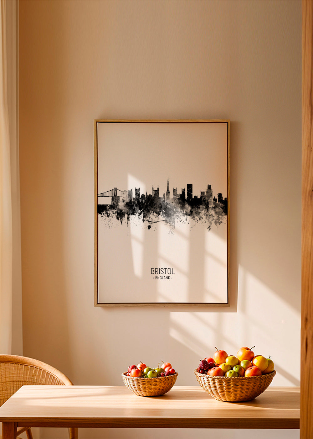 Bristol skyline black and white