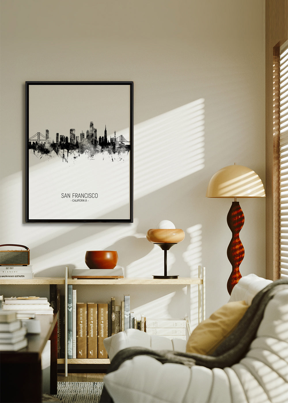 San Francisco skyline black and white