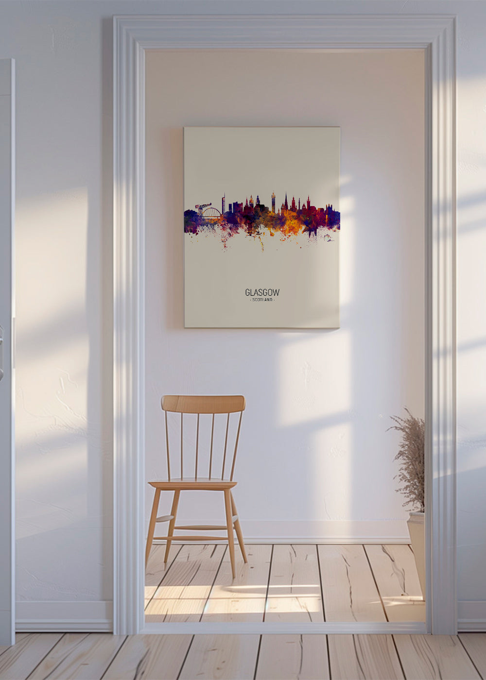 Glasgow skyline beige
