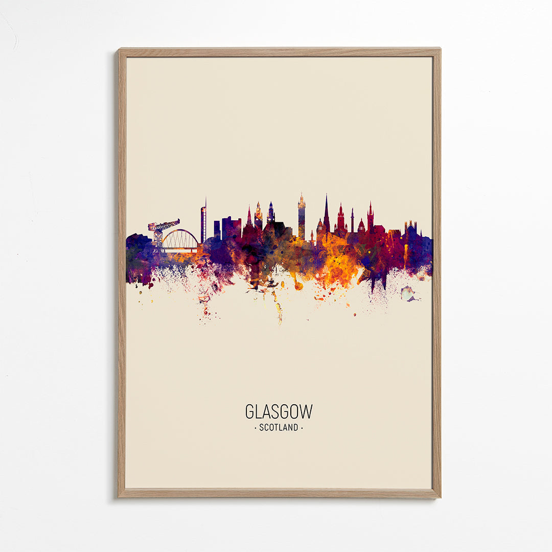 Glasgow skyline beige