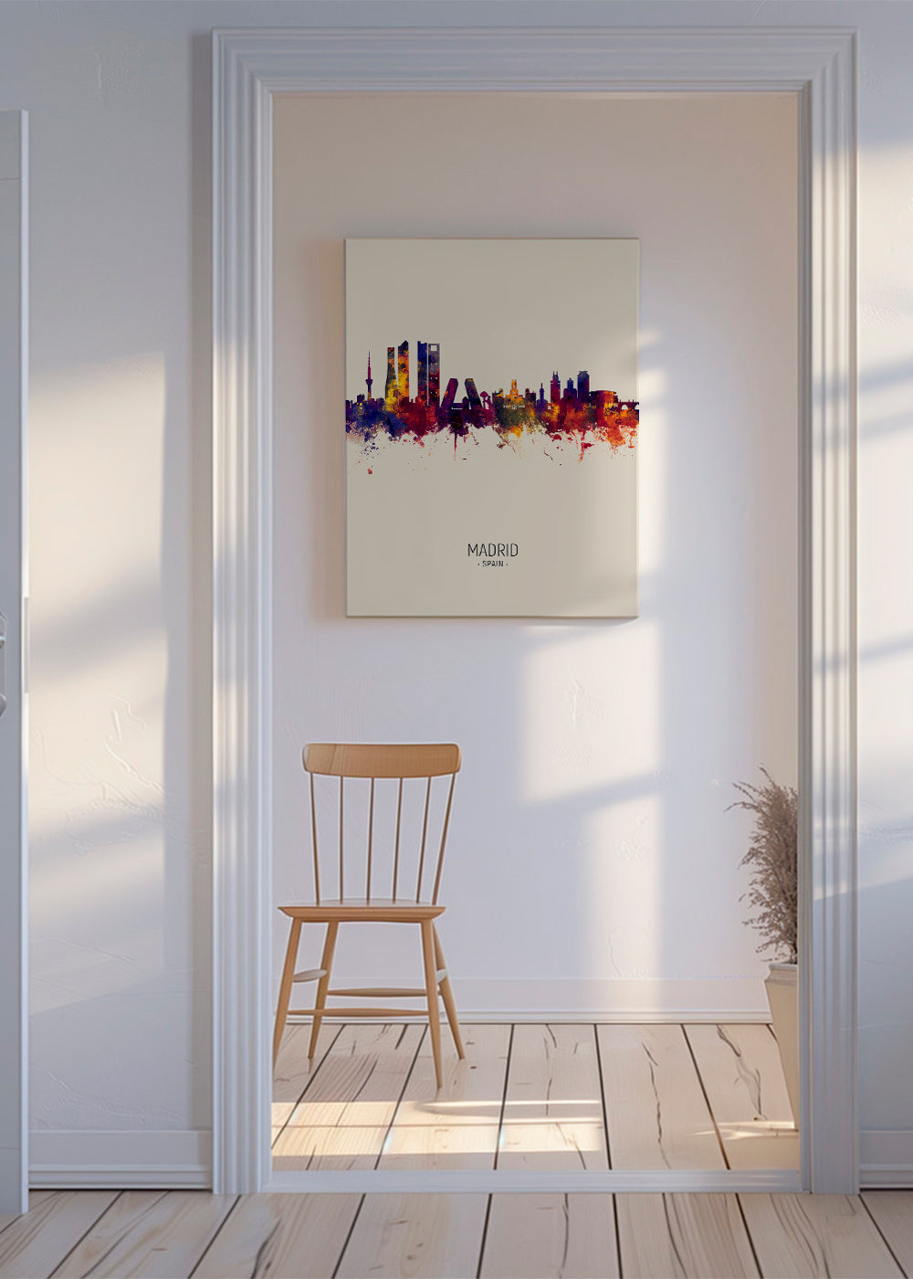 Madrid skyline beige