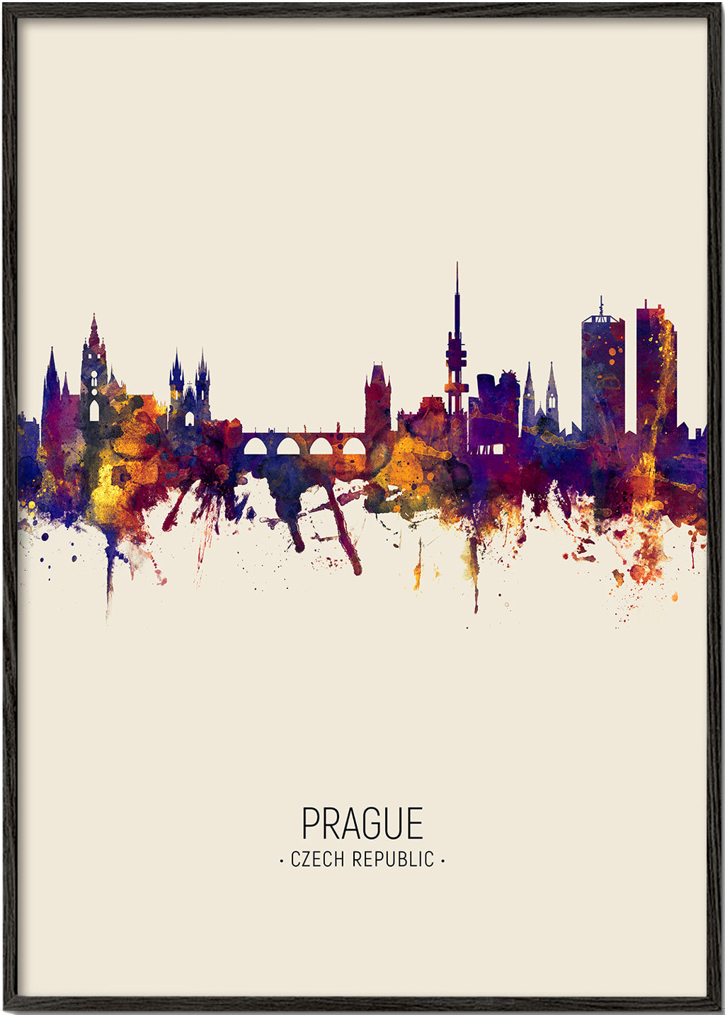 Prague skyline beige