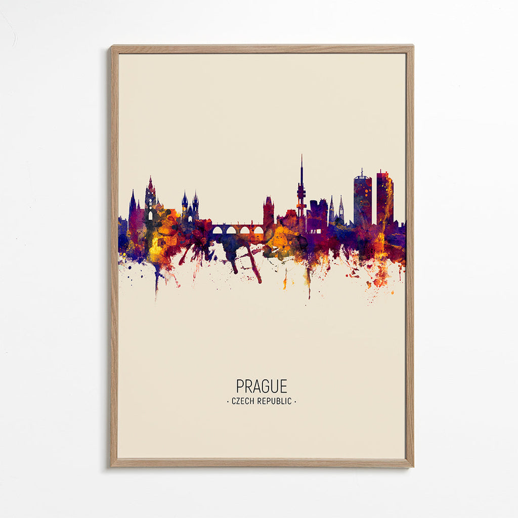 Prague skyline beige