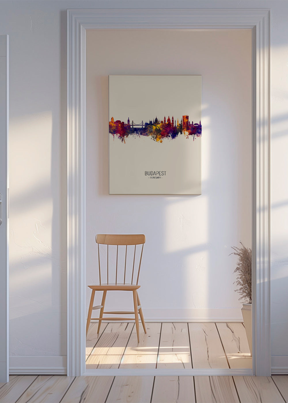 Budapest skyline beige