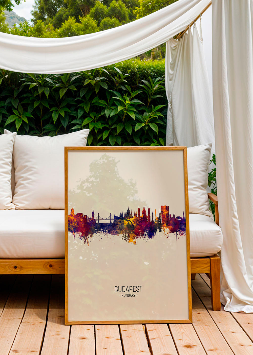 Budapest skyline beige