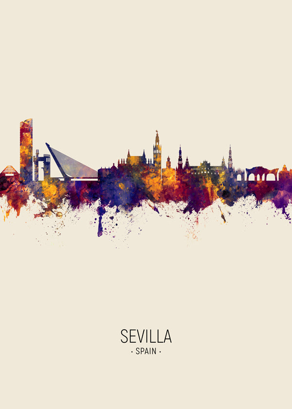 Sevilla skyline beige