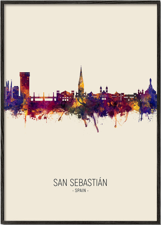 San Sebastián skyline beige