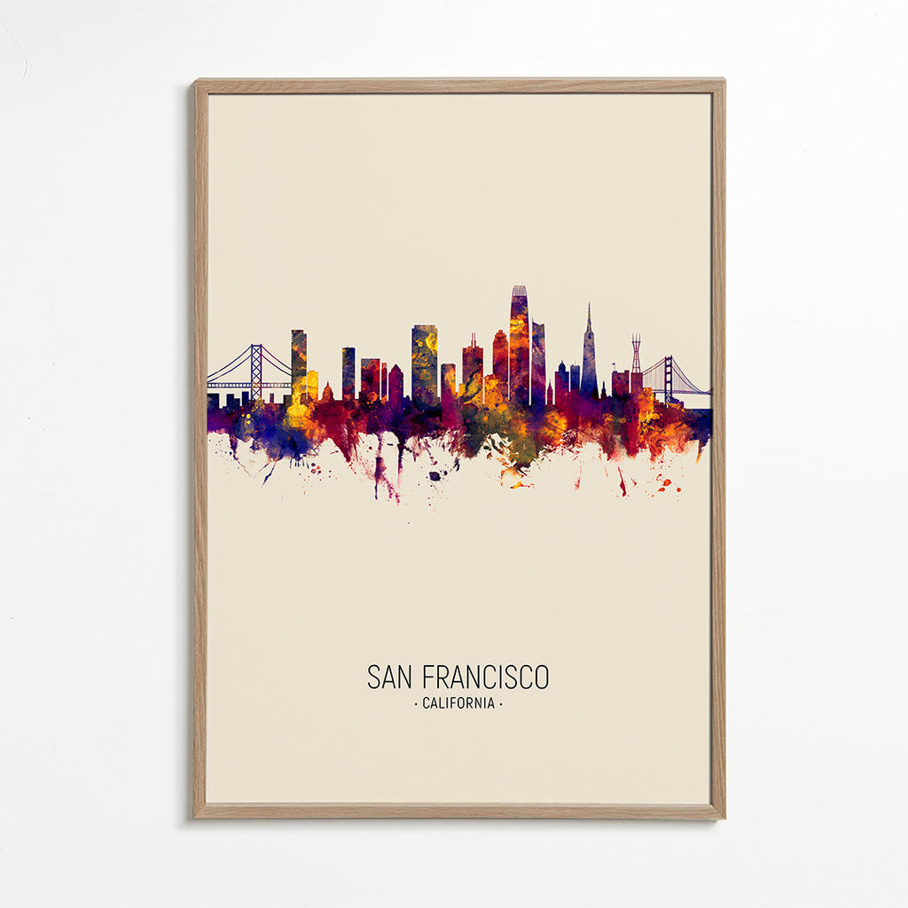 San Francisco skyline beige