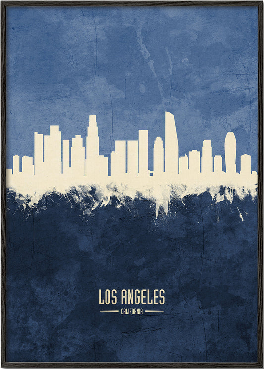 Los Angeles skyline blue