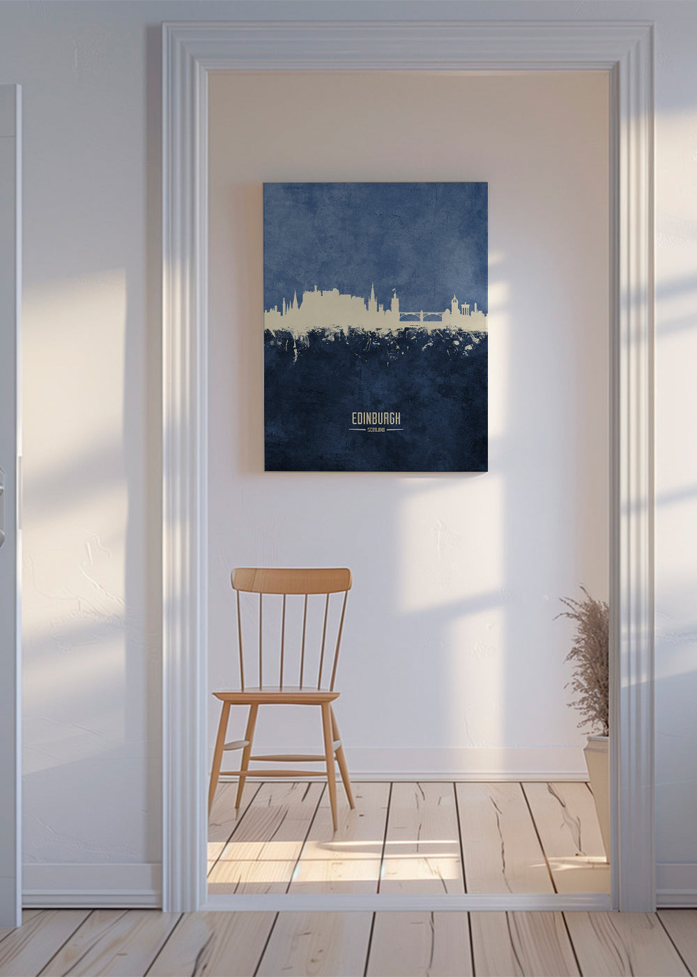 Edinburgh skyline blue