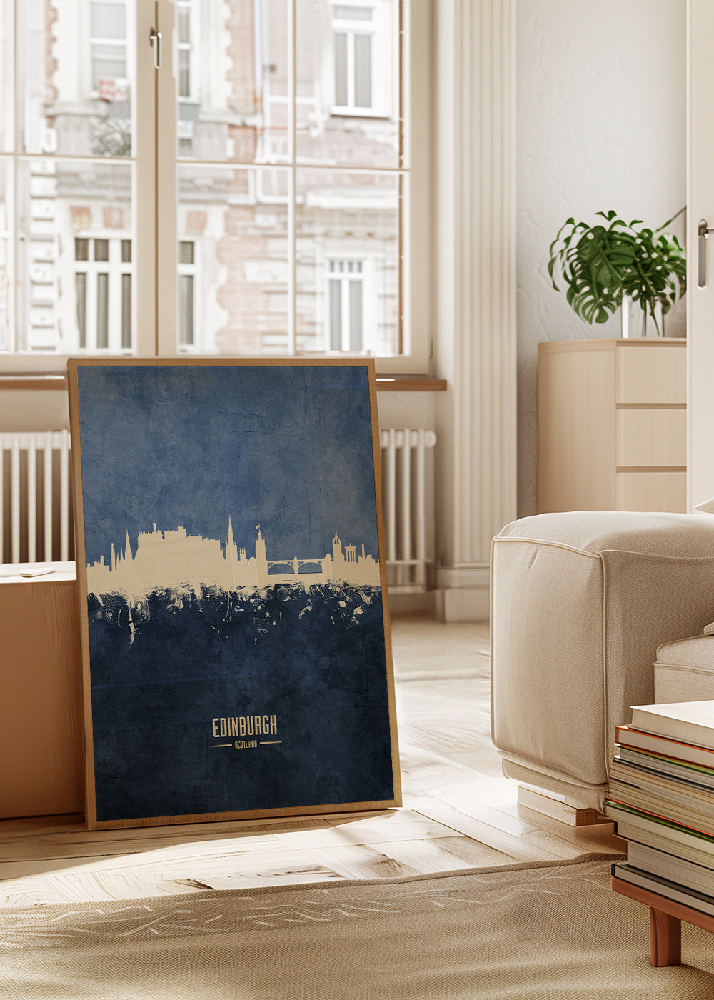 Edinburgh skyline blue