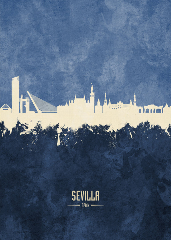 Sevilla skyline blue
