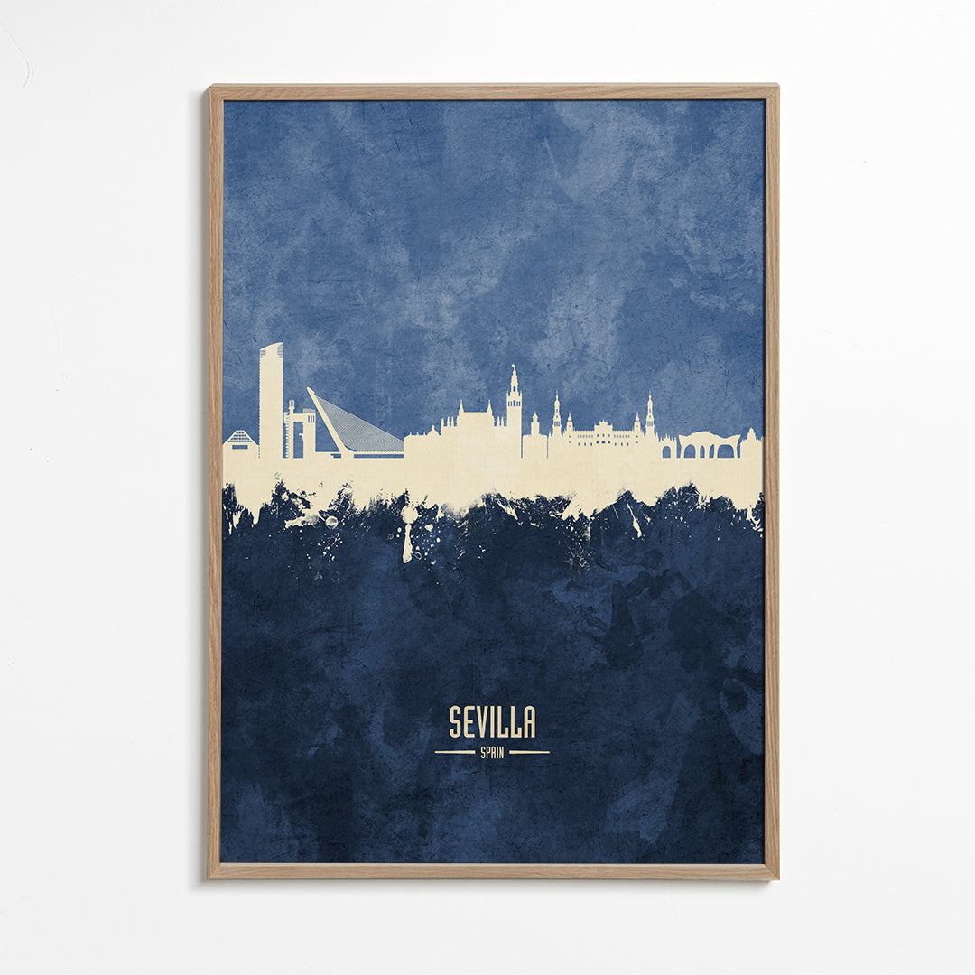 Sevilla skyline blue