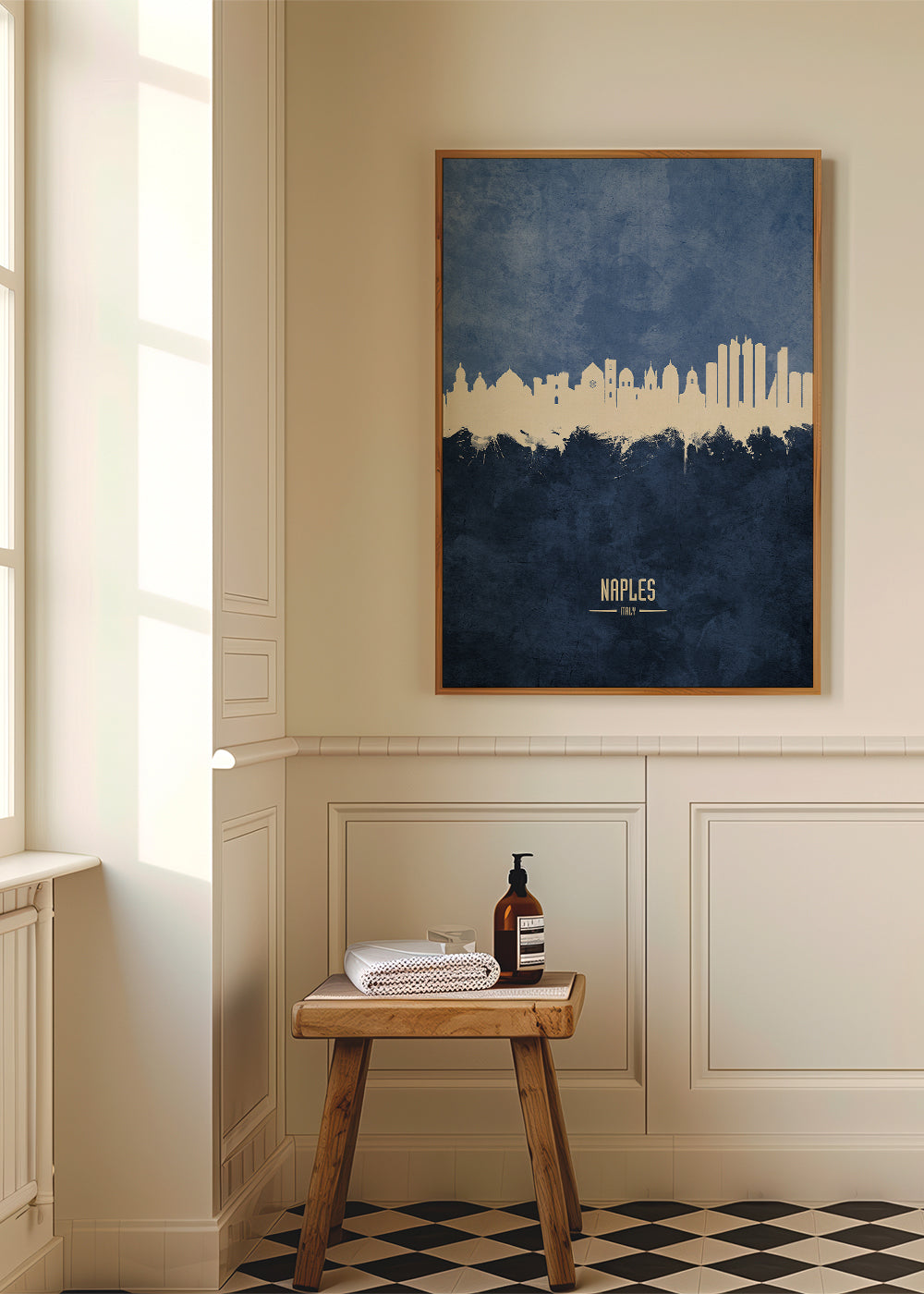 Naples skyline blue