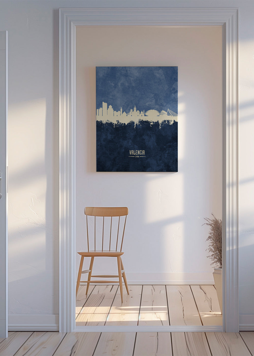 Valencia skyline blue