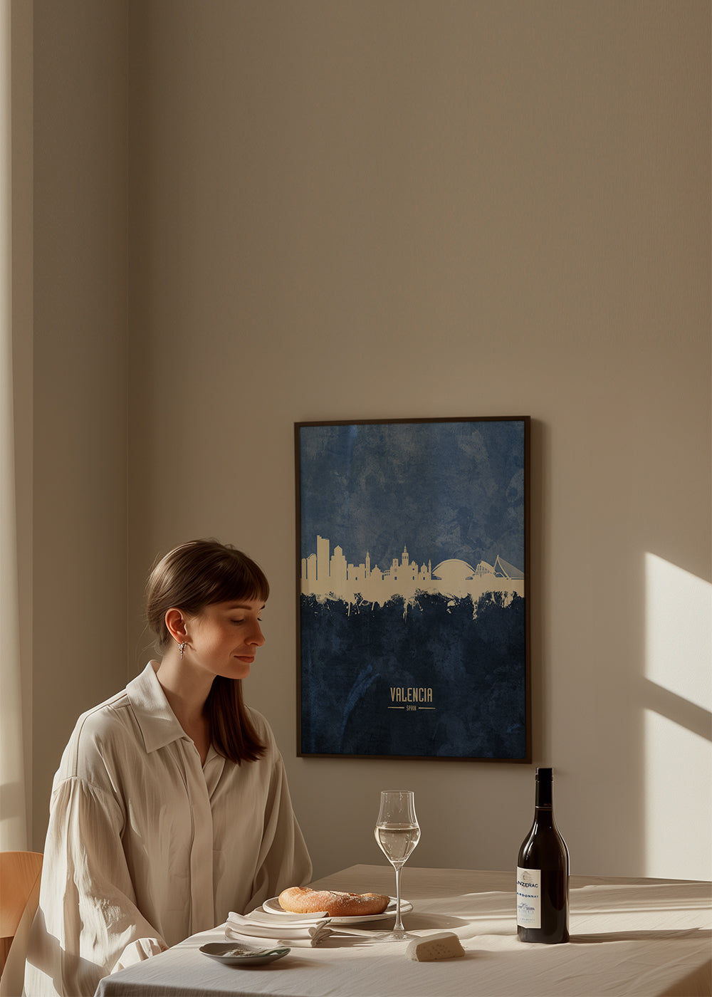 Valencia skyline blue