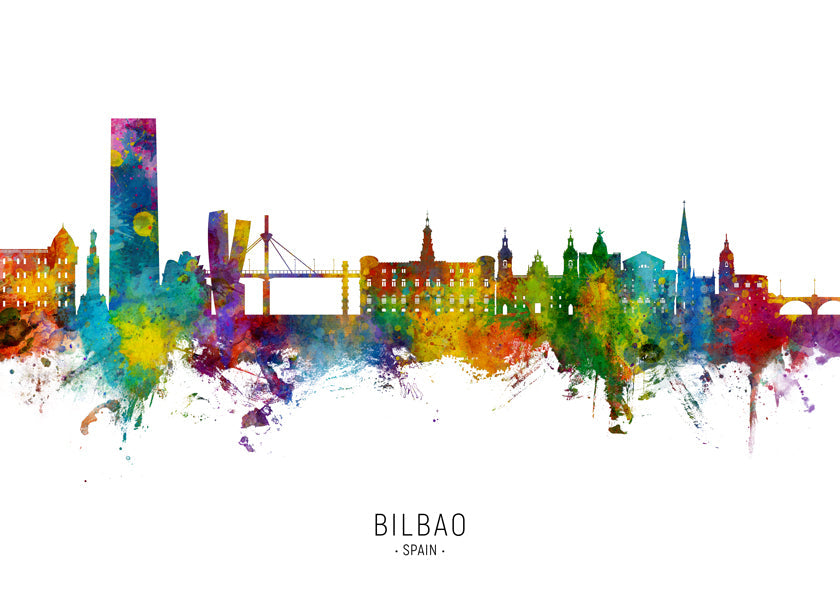 Bilbao Skyline multicolour