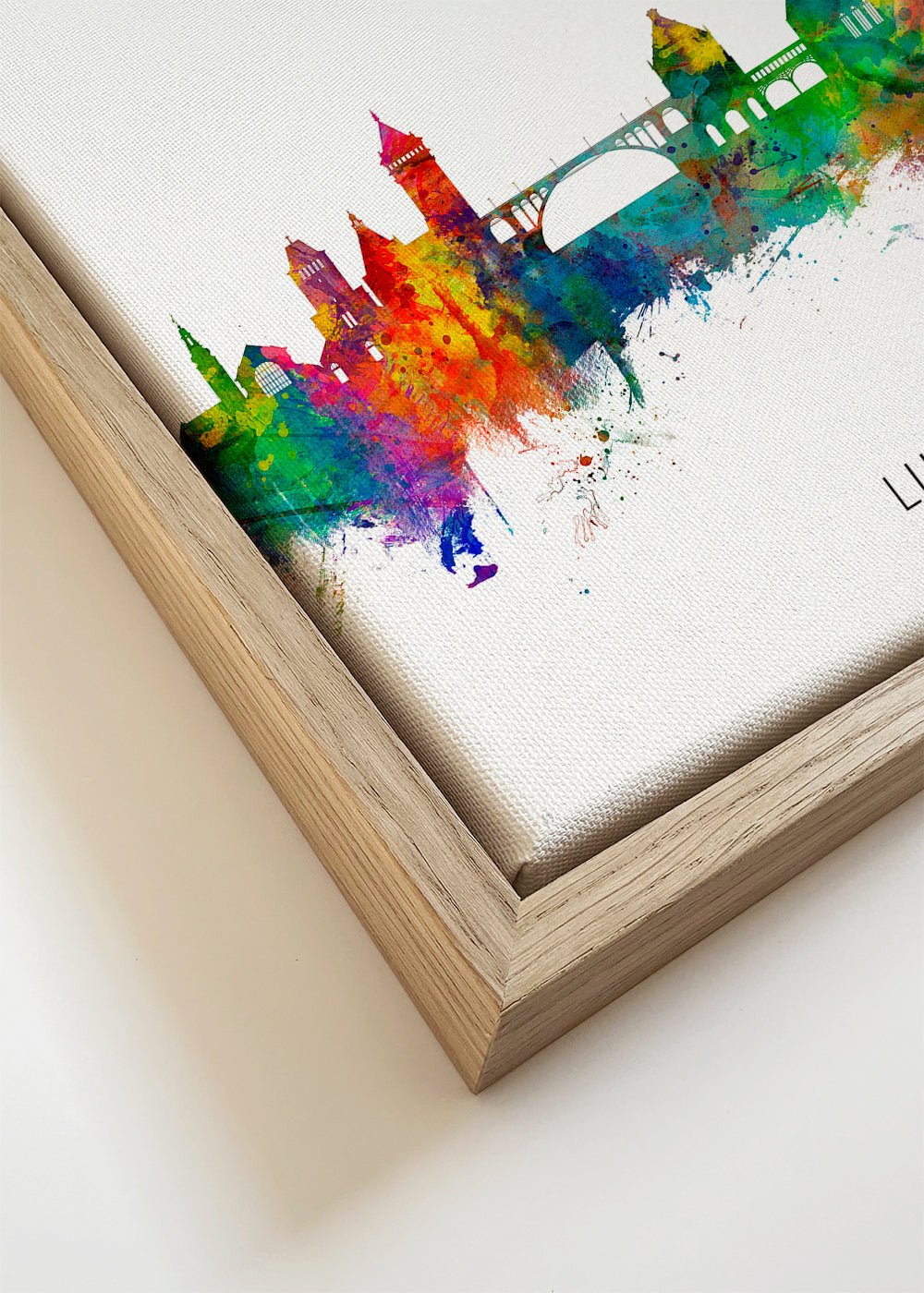 Luxembourg City Skyline multicolour