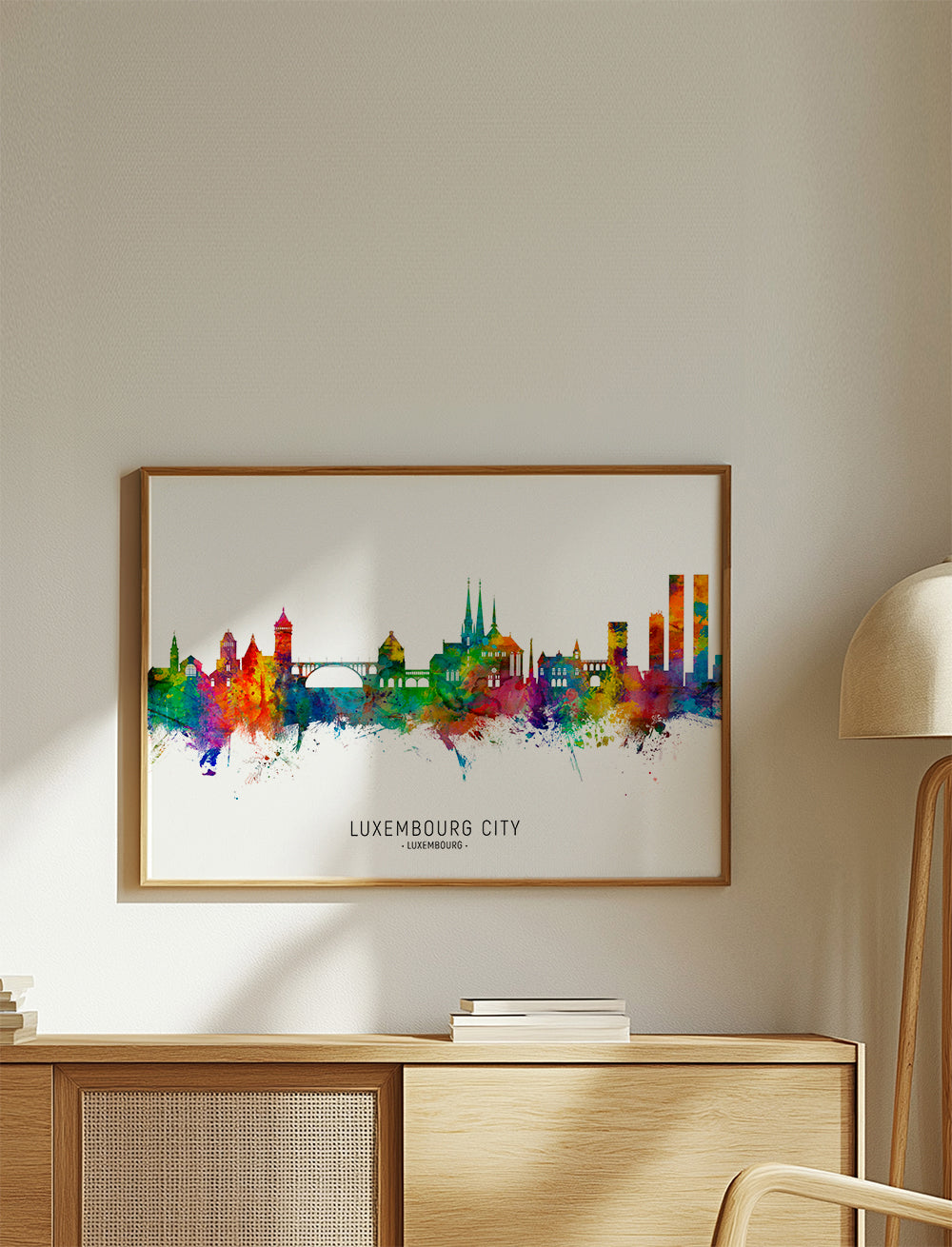 Luxembourg City Skyline multicolour