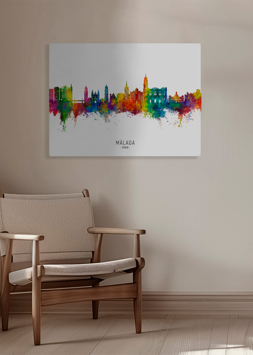 Málaga Skyline multicolour