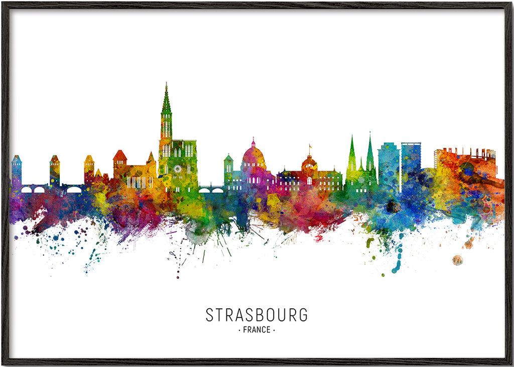 Strasbourg Skyline multicolour