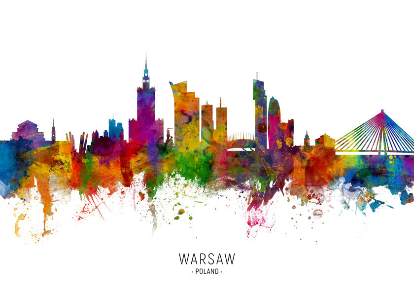 Warsaw Skyline multicolour