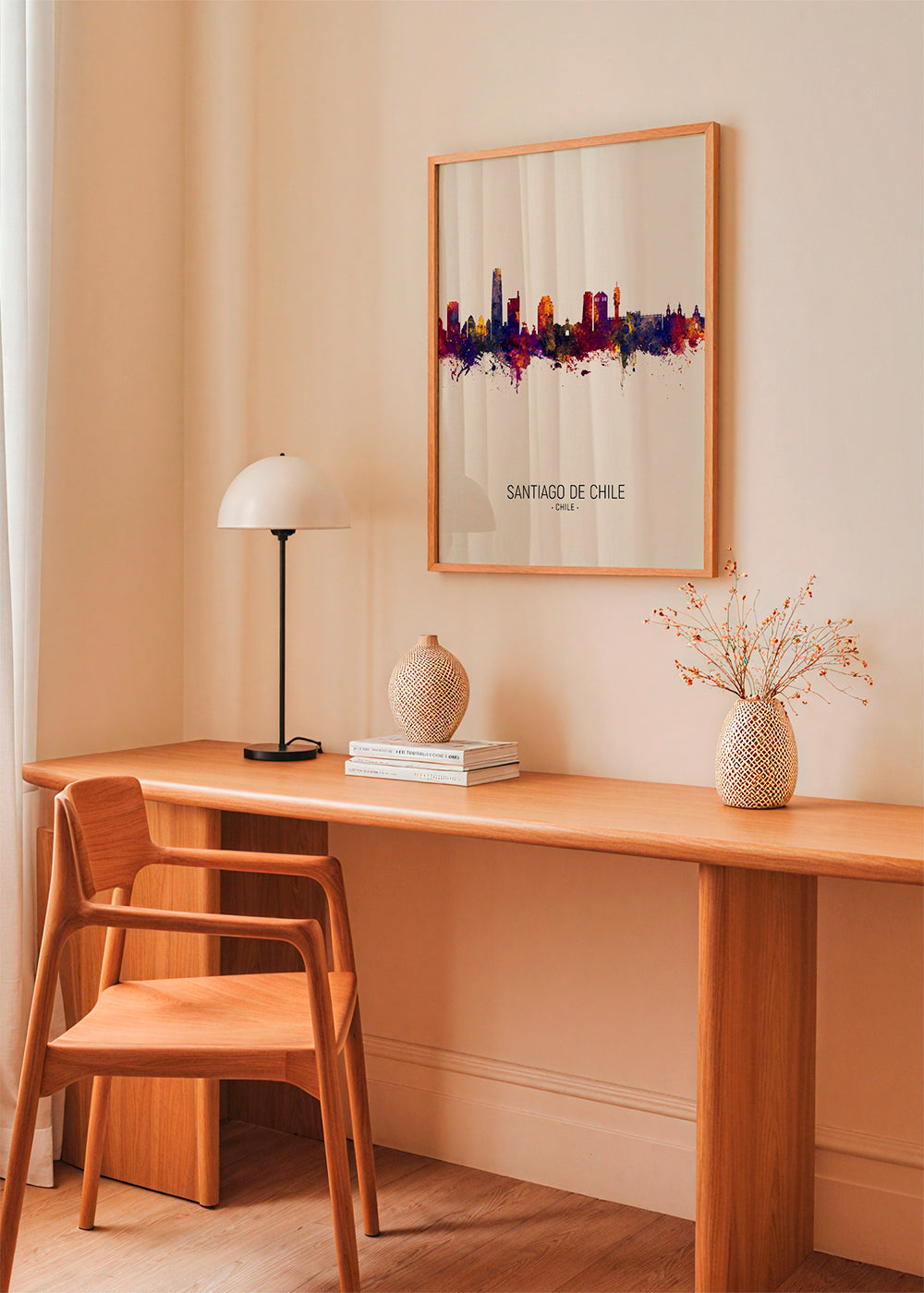 Santiago de Chile Skyline beige