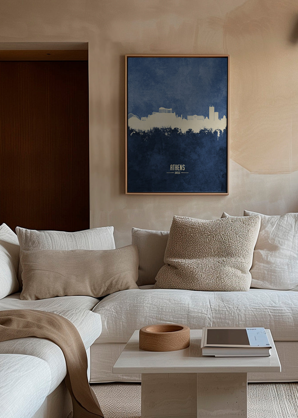 Athens Skyline blue