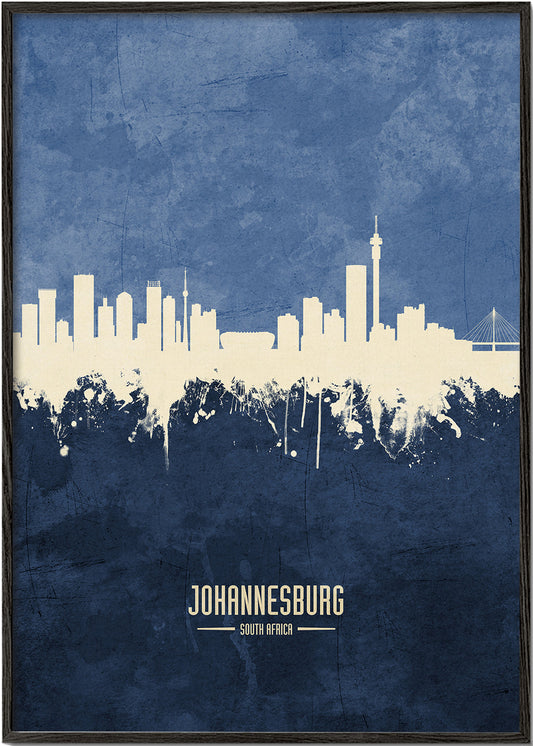 Johannesburg Skyline blue