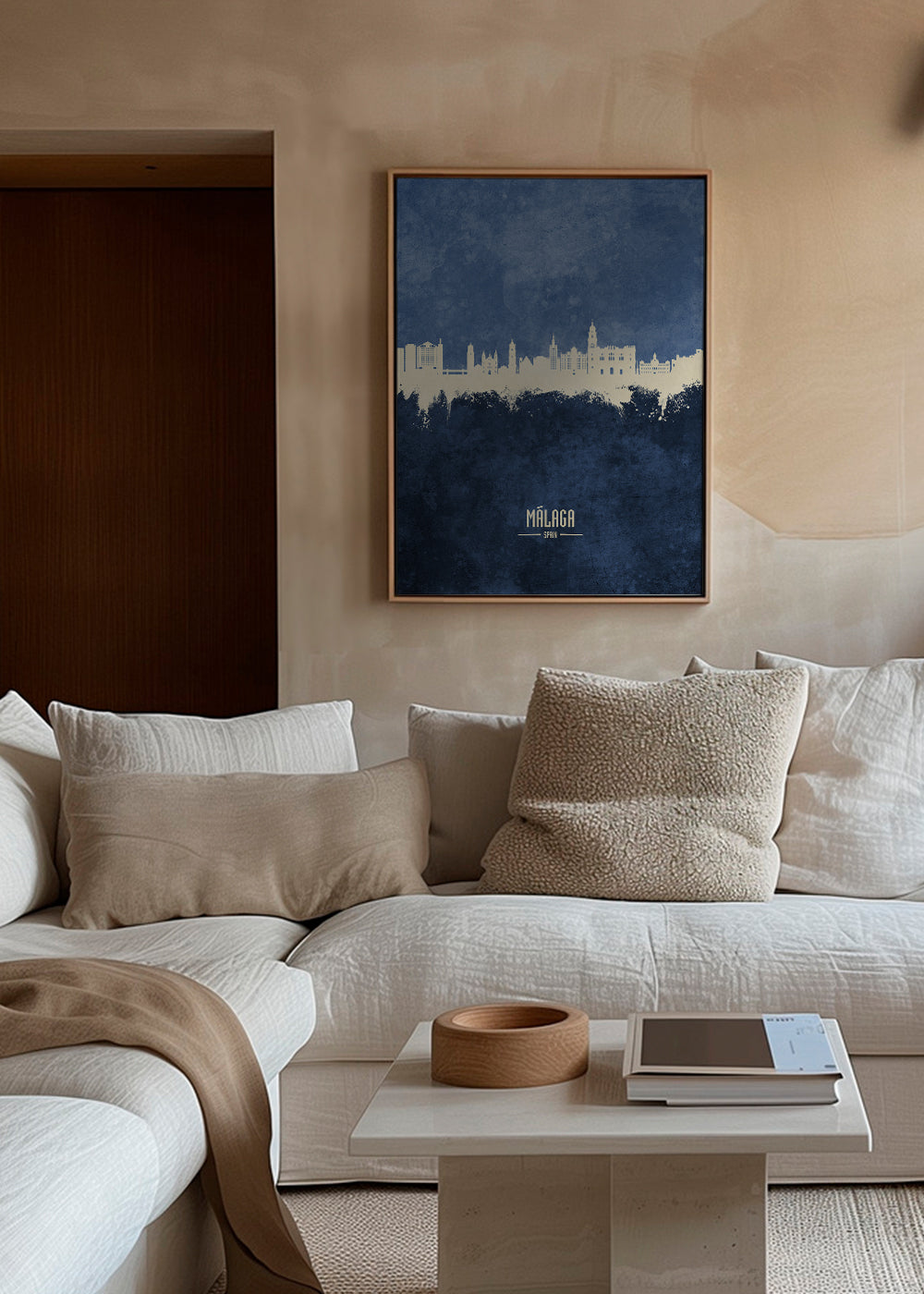 Málaga Skyline blue