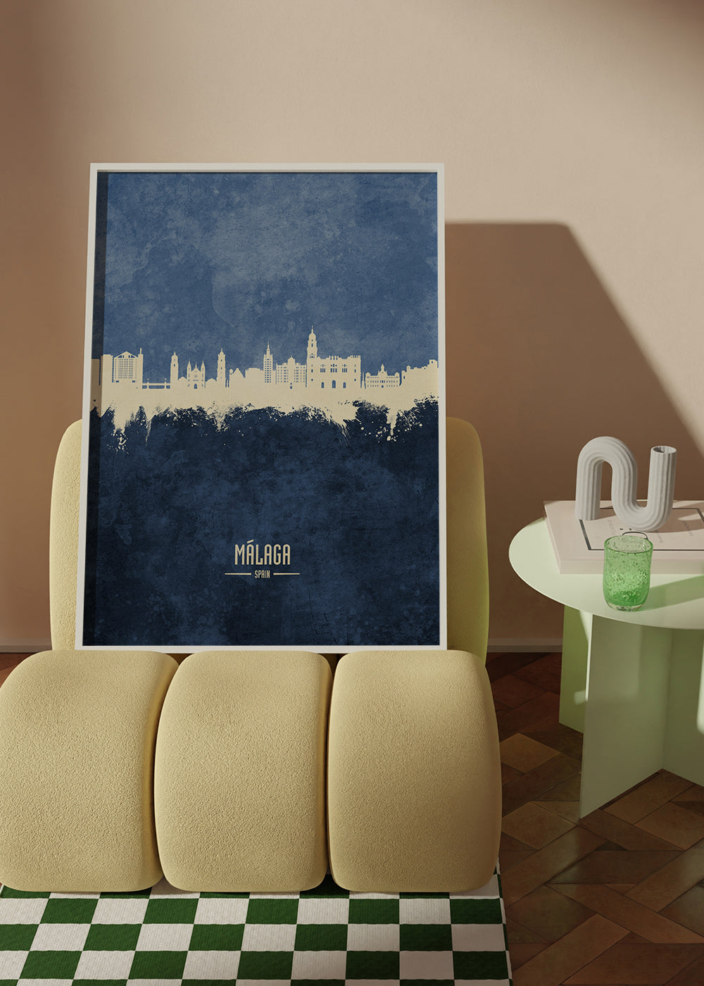 Málaga Skyline blue