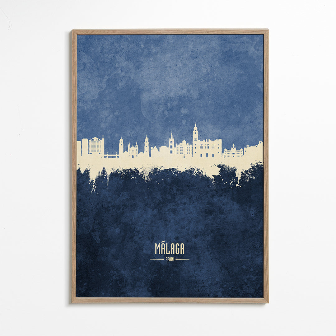 Málaga Skyline blue