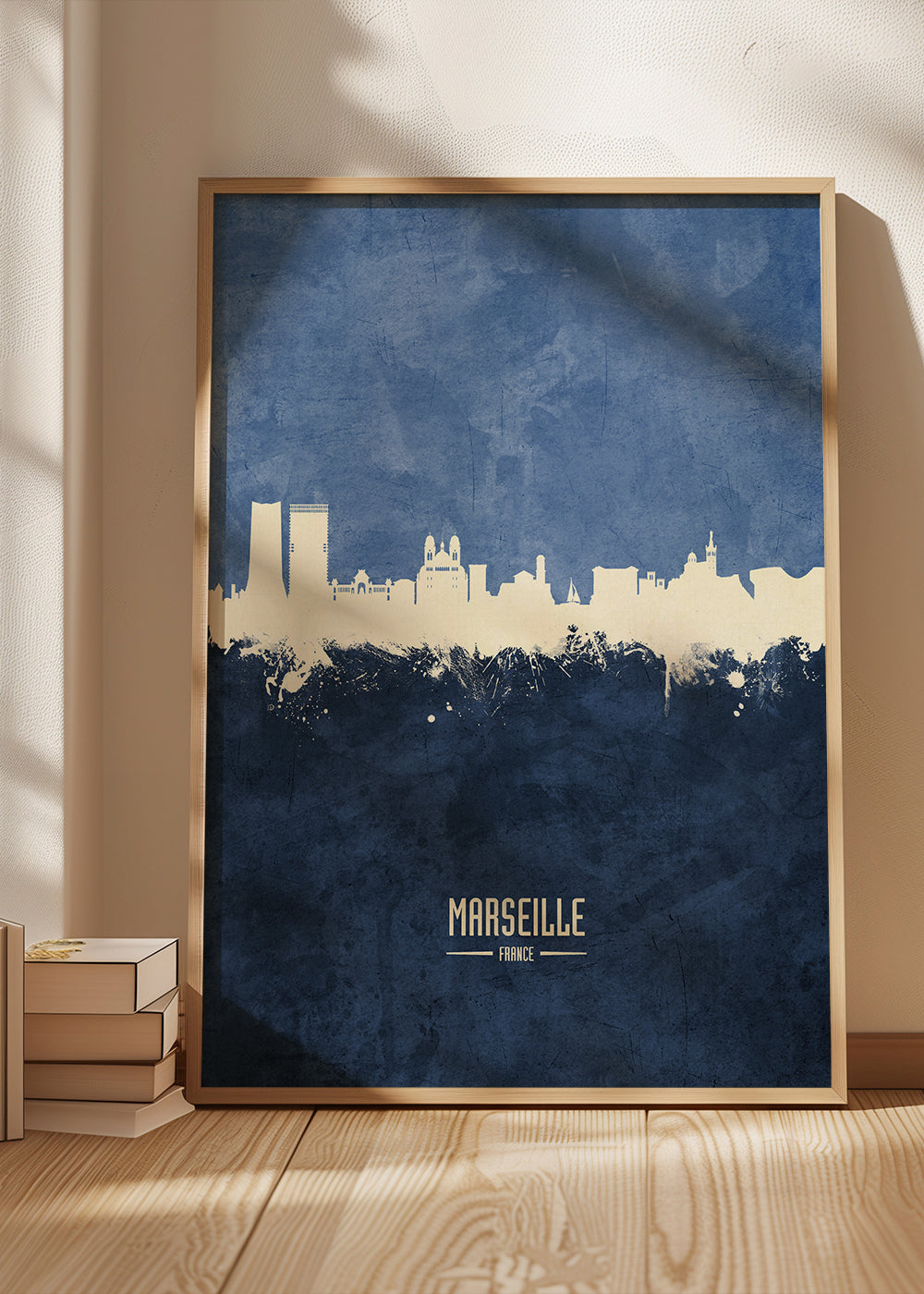 Marseille Skyline blue