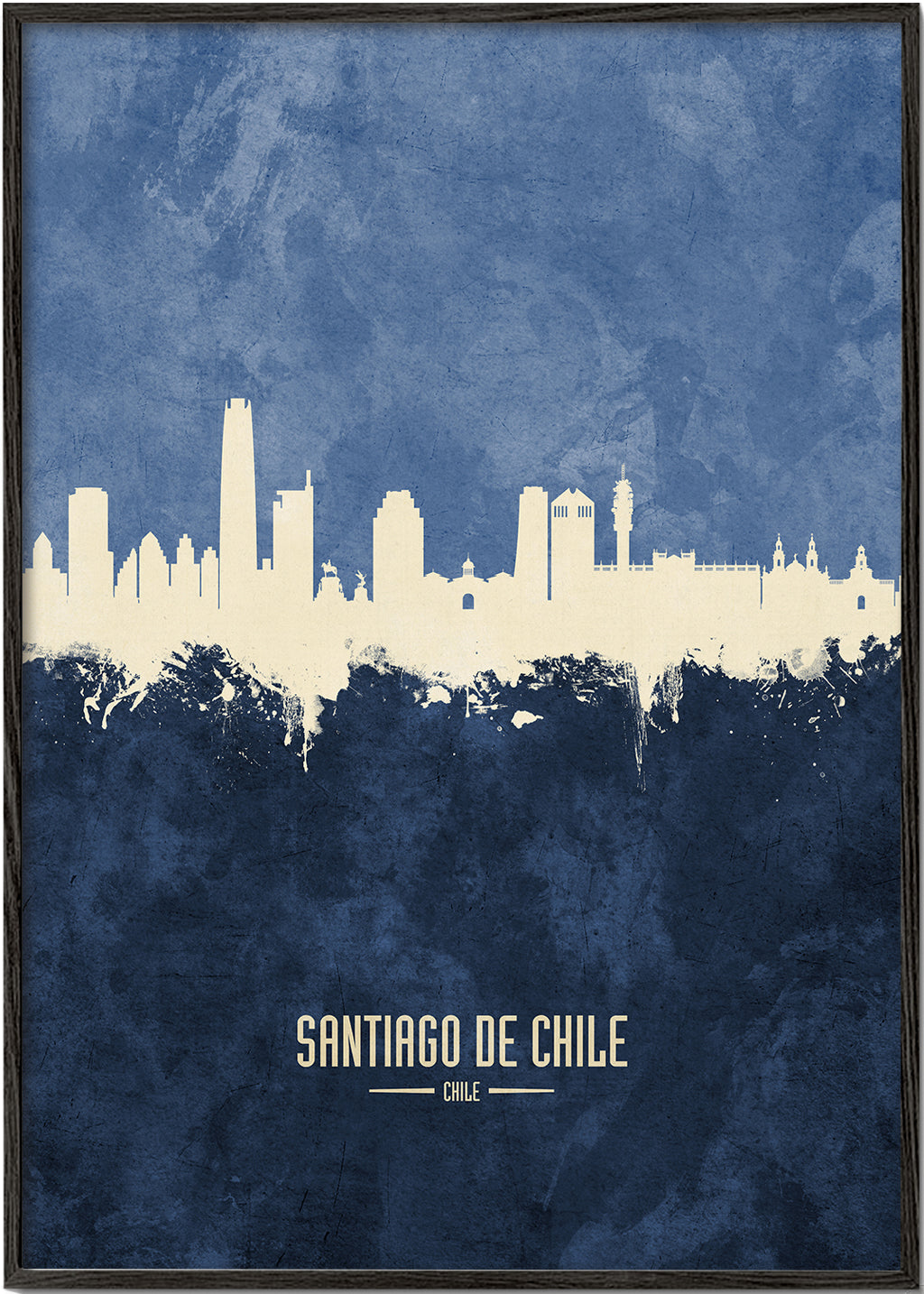 Santiago de Chile Skyline blue