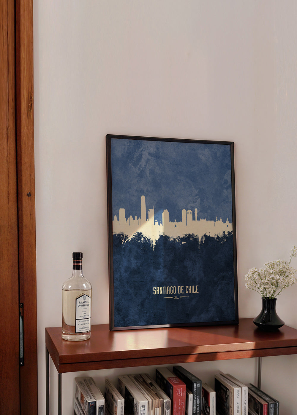 Santiago de Chile Skyline blue