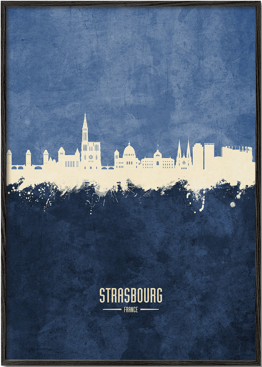 Strasbourg Skyline blue