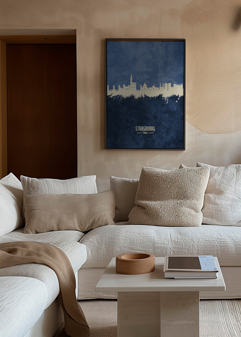 Strasbourg Skyline blue