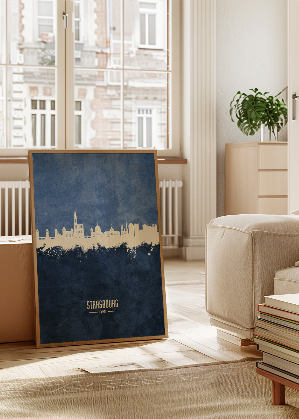 Strasbourg Skyline blue