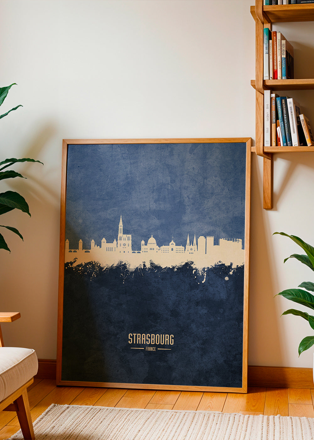 Strasbourg Skyline blue