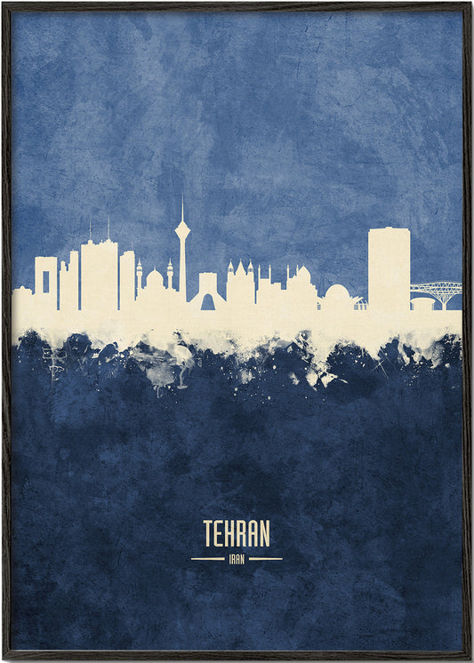 Tehran Skyline blue